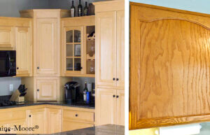 varnished kitchen cabinet