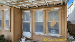Masking of all fixtures before painting