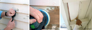 Removing of loose or flaking paint